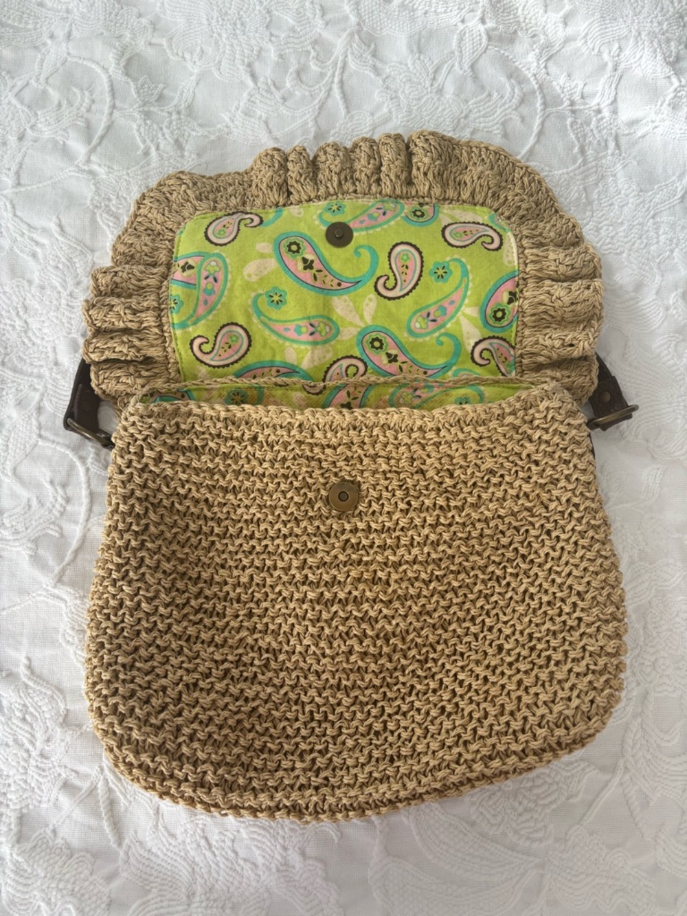 Maggi B Handwoven Raffia Shoulder Bag - Picture 5 of 6